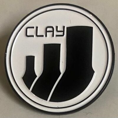 Clay enamel badge