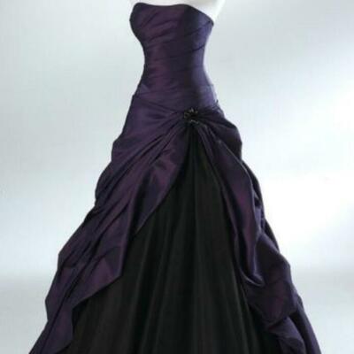 Vintage sweetheart ball gown purple party dresses - Thumbnail 1