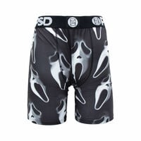 Skull Printed 2PK Mens Underwear Lingerie lengthen athlete sports boxer shorts breathable underpants P66 - Thumbnail 2