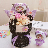 Kawaii kuromi cartoon plush bouquet gift - Thumbnail 2