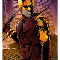 Marvel's Daredevil 12"x18" Print | Red/Yellow Suit - Thumbnail 1