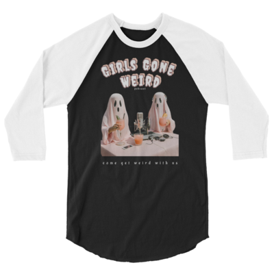 Cocktail Ghosts Unisex 3/4 sleeve raglan shirt