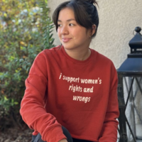 Rights and Wrongs Crop Sweatshirt - Thumbnail 1