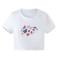 Love Heart Butterfly White Top - Thumbnail 2