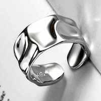 Punk Aurora Flash Float Shine Silver Ring Unique Rare Amazing  - Thumbnail 9