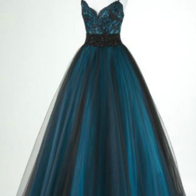 Dark navy prom dress,long prom dresses,charming prom dresses