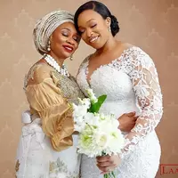 Plus Size Arabic Aso Ebi Lace Beaded Mermaid Wedding Gowns Sheer Neck Long Sleeves Vintage Bridal Dresses  - Thumbnail 1