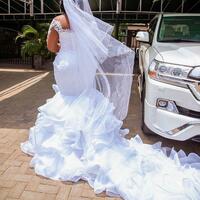 Plus Size Arabic Sheer Neck Lace Wedding Gowns Long Sleeves Mermaid Vintage Sexy Bridal Dresses  - Thumbnail 1