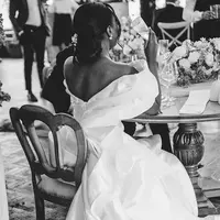 Plus Size Arabic Aso Ebi Stylish Mermaid Sexy Wedding Dress One Shoulder High Split Satin Elegant Bridal Gowns Dresses - Thumbnail 1