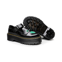 Women's Genuine Leather Black Shoes - Thumbnail 1