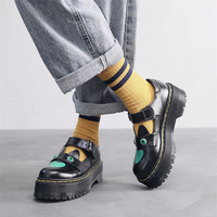 Women's Genuine Leather Black Shoes - Thumbnail 4