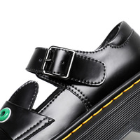 Women's Genuine Leather Black Shoes - Thumbnail 3