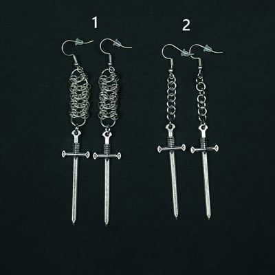 Sword earrings