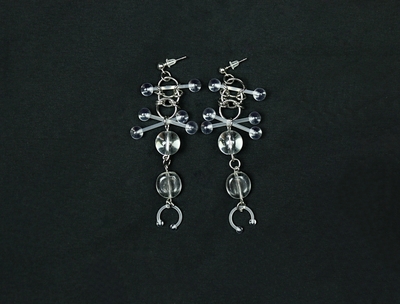 Clear piercing earrings