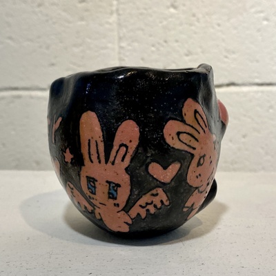 🔴 sold hand made pottery "miffy teacup" by inika agarwal