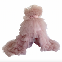 Pink Flower Girl Dresses Hi Low Princess Gown - Thumbnail 2