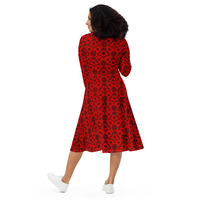 kokorepublic  print long sleeve midi dress - Thumbnail 1