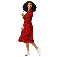 kokorepublic  print long sleeve midi dress - Thumbnail 3