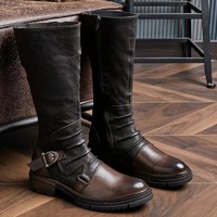  Men's boots large size stitched Captain Jack's Martin boots 2 Colors - Thumbnail 2