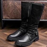 Men's boots large size stitched Captain Jack's Martin boots 2 Colors - Thumbnail 3
