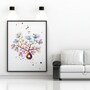 Purkinje Neuron Cell Watercolor Print, Neuroscience art-2