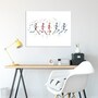Skeleton running print, Physical therapist gift -1