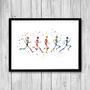 Skeleton running print, Physical therapist gift -4