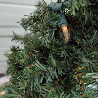 Artificial Christmas Tree w/ Lights Potted Stand bulbs 24" x 10 " - Thumbnail 2