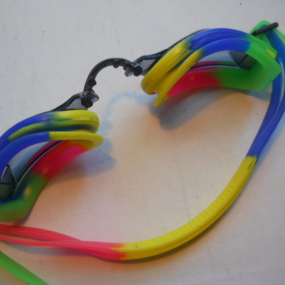 Neon swimming diving goggles with anti fog uv protection p10045