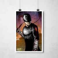 Marvel's Daredevil 12"x18" Print | Black Suit - Thumbnail 2