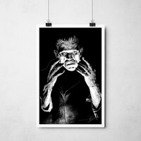 Boris Karloff Frankenstein 12”x18” Art Print. - Thumbnail 2