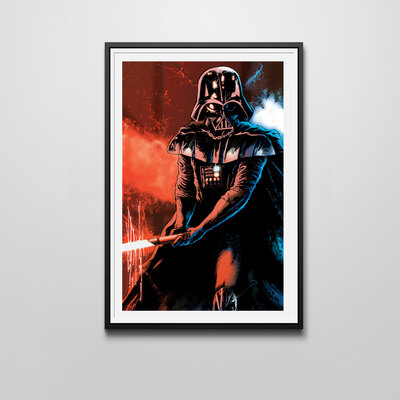 Darth vader 12x18 art print.