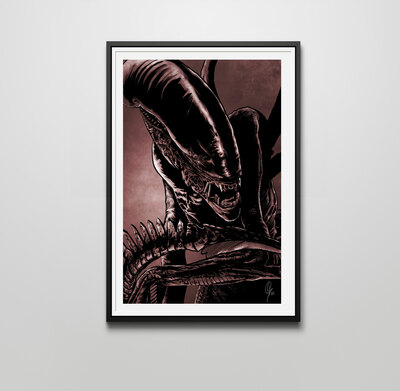 Alien 12x18 Signed Art Print.