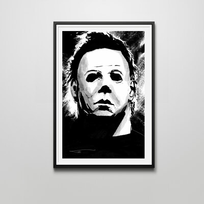 Michael myers portrait 12"x18" art print | college dorm decor | horror | halloween