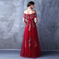 Off Shoulder Party Dress,red Dress, Queen Prom Dress Wiith Applique,custom Made - Thumbnail 2