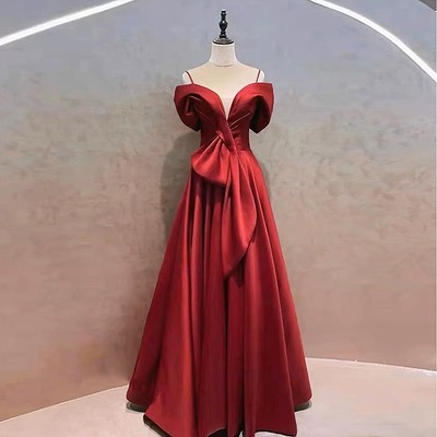 Spaghetti Strap Evening Dress ,red Prom Dress,sexy Party Dress,custom Made