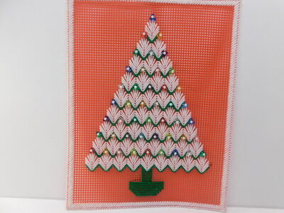 Handmade Christmas Tree Pin Pearls Embroidered Wall Hanging Decor