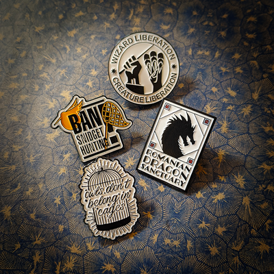 Animal activism enamel pin set of 4