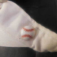 White with Baseball Women's Sun Visor Hat Golf Beach Baseball Sport Hat - Thumbnail 2