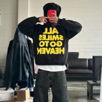 ALL SMILES GO TO HEAVEN HOODIE - Thumbnail 3