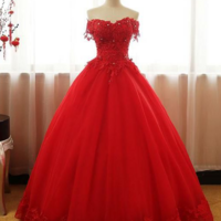 A-line Quinceanera Tulle Prom Dress Evening Dress - Thumbnail 1
