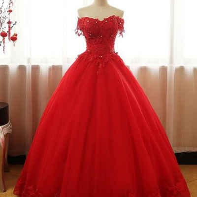 A-line quinceanera tulle prom dress evening dress