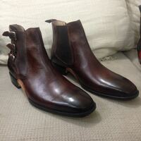 Handmade Brown Leather Chelsea Triple Monk Buckle Opanka-Sole Dress Jodhpur Boot - Thumbnail 2