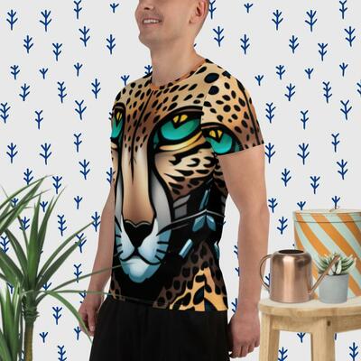 All-over print men's athletic t-shirt