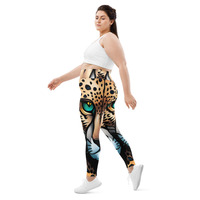 All-Over Print Plus Size Leggings - Thumbnail 1
