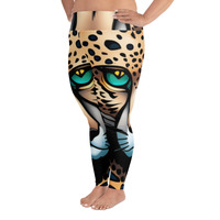 All-Over Print Plus Size Leggings - Thumbnail 6