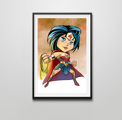 Chibi Wonder Woman 11"x17" Art Print