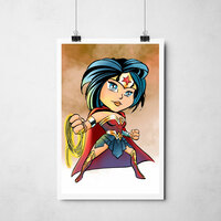 Chibi Wonder Woman 11"x17" Art Print - Thumbnail 2