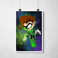 Chibi Green Lantern 5"x7" or 12"18" Art Print - Thumbnail 2