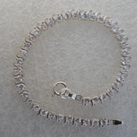 925 Channel 40 Cz Tennis Bracelet Solid Sterling Silver Hand Crafted - Thumbnail 1